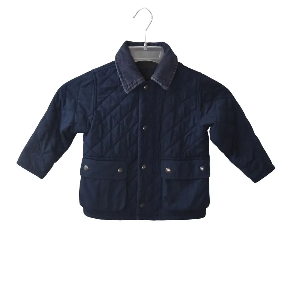 Baby Gap Navy Blue Quilted Jacket For Toddlers Size 2 Yrs - Picture 1 of 5